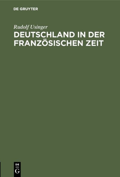 Produktbild: Deutschland in der franz&ouml;sischen Zeit