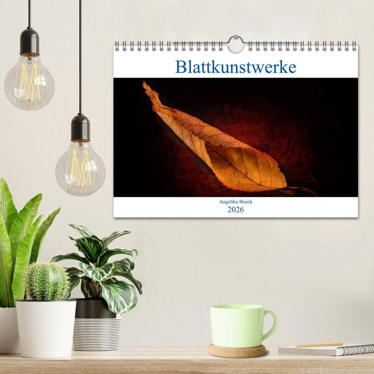 Produktbild: Blattkunstwerke (Wandkalender 2026 DIN A4 quer), CALVENDO Monatskalender