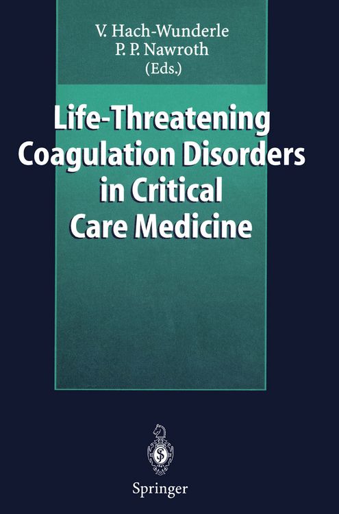 Produktbild: Life-Threatening Coagulation Disorders in Critical Care Medicine