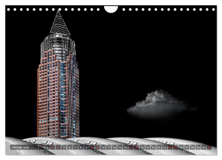 Produktbild: MAINHATTEN architektur kunst (Wandkalender 2026 DIN A4 quer), CALVENDO Monatskalender