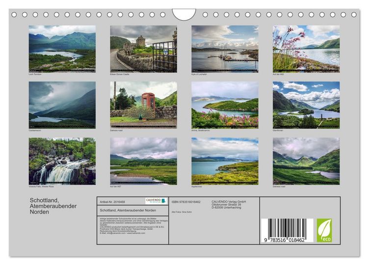 Produktbild: Schottland, Atemberaubender Norden (Wandkalender 2026 DIN A4 quer), CALVENDO Monatskalender