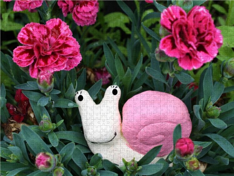 Produktbild: CALVENDO Puzzle Die Schnecke im Garten 1000 Teile Lege-Gr&ouml;&szlig;e 64 x 48 cm Foto-Puzzle Bild von Sabine Hampe-Neves