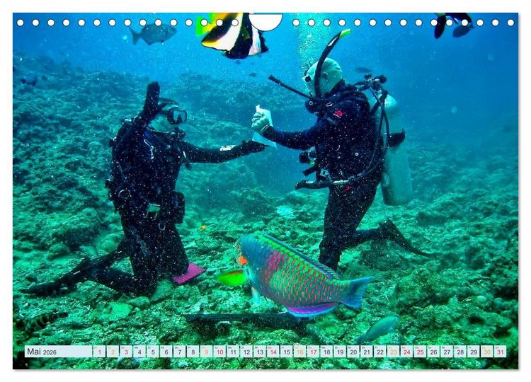 Produktbild: Tauchen - Abenteuer unter Wasser (Wandkalender 2026 DIN A4 quer), CALVENDO Monatskalender