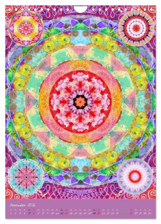 Produktbild: BLUMEN MANDALAS (Wandkalender 2026 DIN A4 hoch), CALVENDO Monatskalender