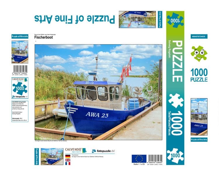 Produktbild: CALVENDO Puzzle Fischerboot | 1000 Teile Lege-Gr&ouml;&szlig;e 64x48cm Foto-Puzzle f&uuml;r gl&uuml;ckliche Stunden