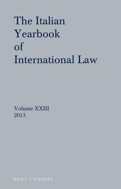 Produktbild: Italian Yearbook of International Law 23 (2013)