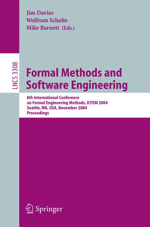 Produktbild: Formal Methods and Software Engineering