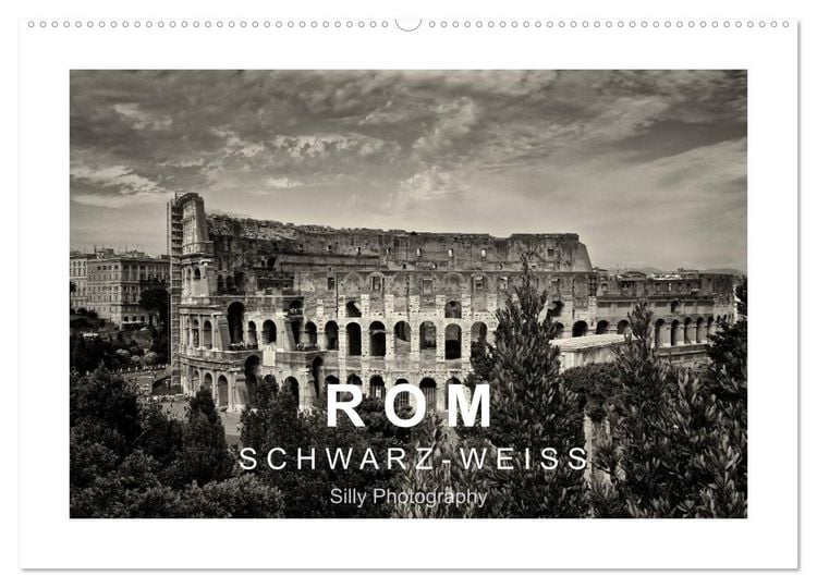 Produktbild: Rom in schwarz - weiss (Wandkalender 2026 DIN A2 quer), CALVENDO Monatskalender
