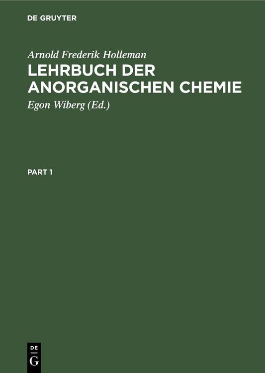 Produktbild: Lehrbuch der anorganischen Chemie
