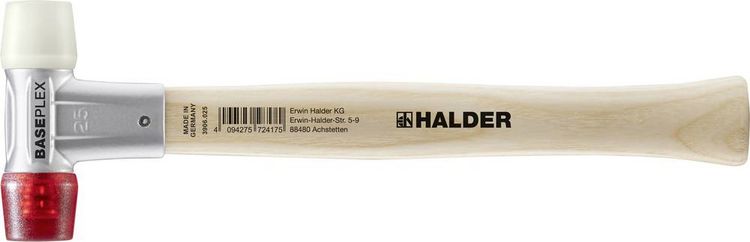 Produktbild: Halder BASEPLEX 3968.025 Schonhammer ergonomischer Griff, hart 215g 270mm 1St.
