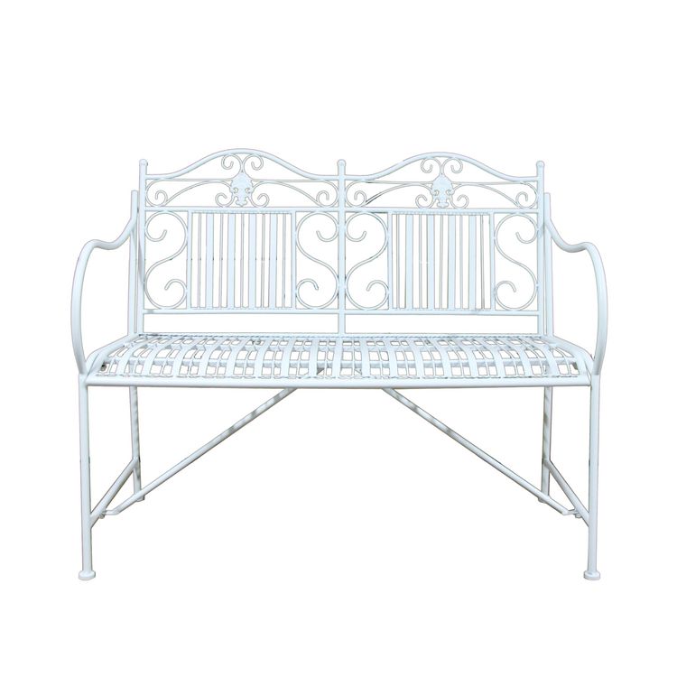 Produktbild: HTI-Living Gartenbank Creme Metallbank Celia Gartenbank Creme Metallbank Celia