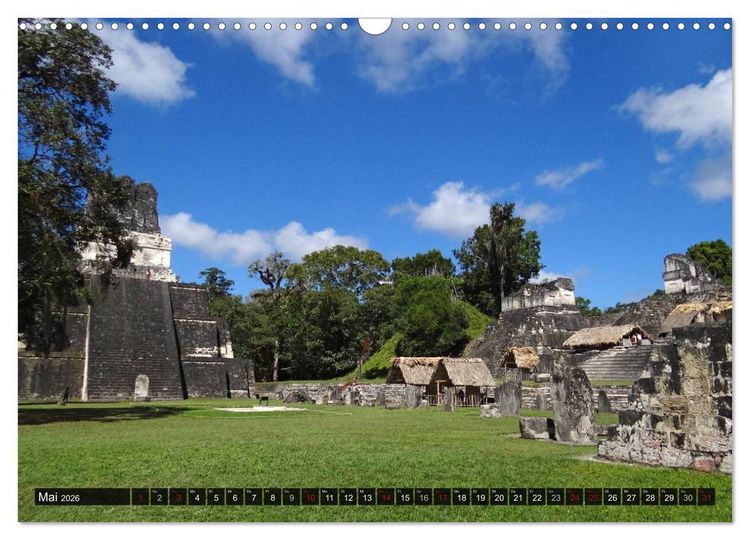 Produktbild: Von Mayas und Azteken - Mexiko, Guatemala und Honduras (Wandkalender 2026 DIN A3 quer), CALVENDO Monatskalender