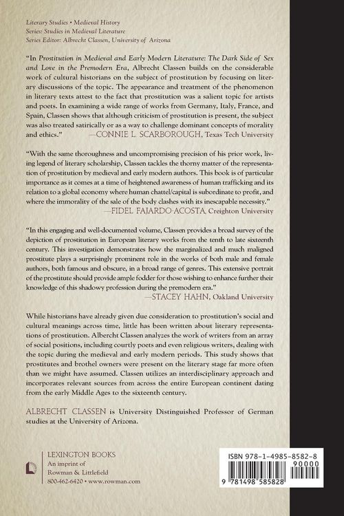 Produktbild: Prostitution in Medieval and Early Modern Literature