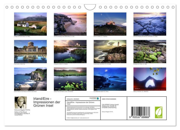 Produktbild: Irland/Eire - Impressionen der Gr&uuml;nen Insel (Wandkalender 2026 DIN A4 quer), CALVENDO Monatskalender