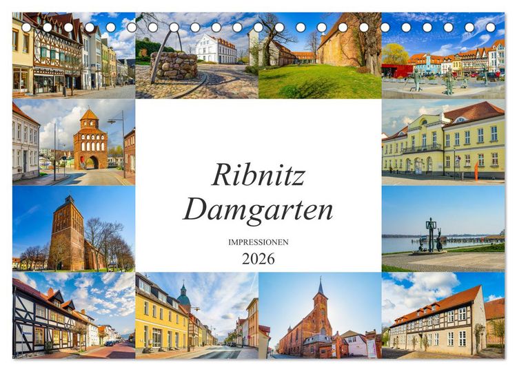 Produktbild: Ribnitz Damgarten Impressionen (Tischkalender 2026 DIN A5 quer), CALVENDO Monatskalender