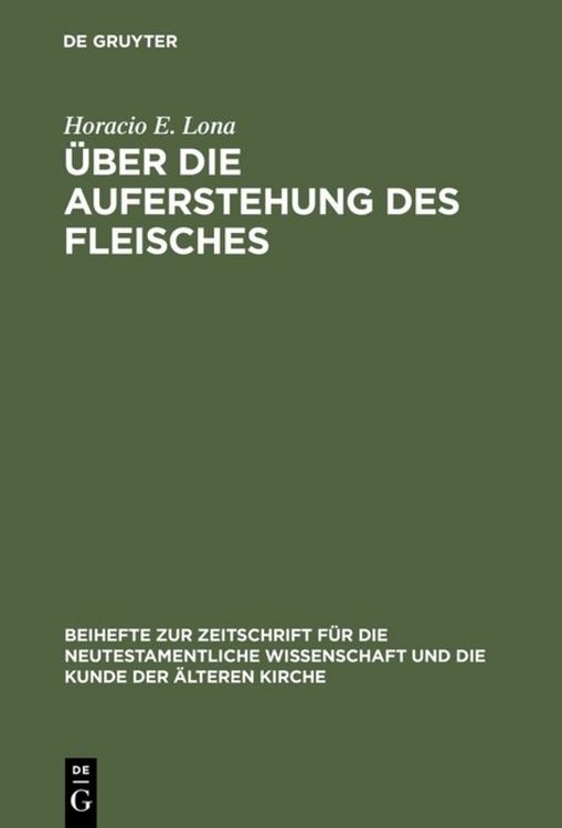 Produktbild: &Uuml;ber die Auferstehung des Fleisches