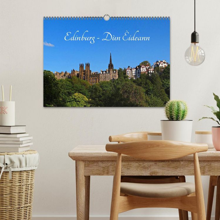 Produktbild: Edinburgh - D&ugrave;n &Egrave;ideann (Wandkalender 2026 DIN A3 quer), CALVENDO Monatskalender