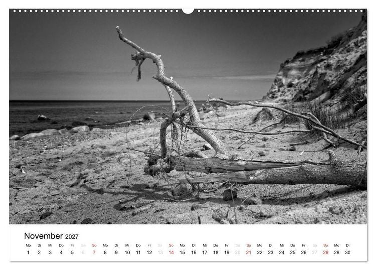 Produktbild: Ostseebad Zingst - Impressionen in Schwarz-Wei&szlig; (hochwertiger Premium Wandkalender 2027 DIN A2 quer), Kunstdruck in Hochglanz