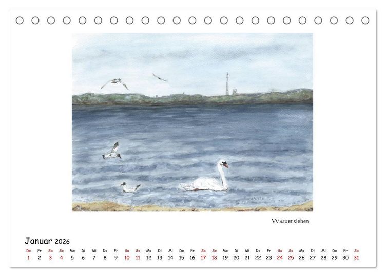 Produktbild: Die Flensburger F&ouml;rde (Tischkalender 2026 DIN A5 quer), CALVENDO Monatskalender