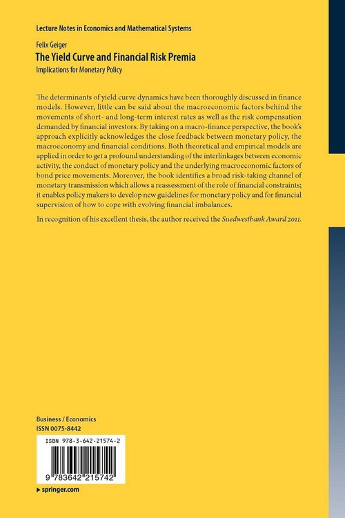 Produktbild: The Yield Curve and Financial Risk Premia