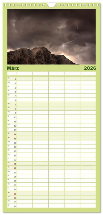 Produktbild: Familienplaner 2026 - Wild, Wild Places mit 5 Spalten (Wandkalender, 21 x 45 cm) CALVENDO
