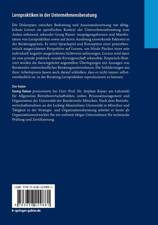 Produktbild: Lernpraktiken in der Unternehmensberatung