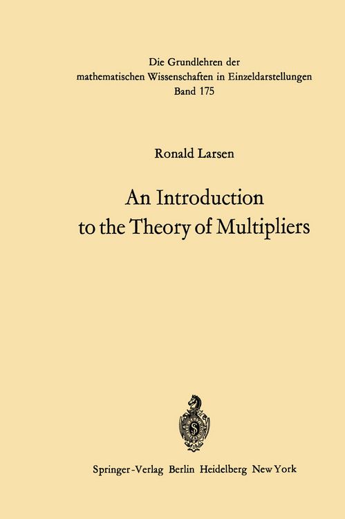Produktbild: An Introduction to the Theory of Multipliers