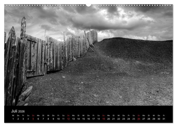 Produktbild: Objekte in schwarz weiss (hochwertiger Premium Wandkalender 2026 DIN A2 quer), Kunstdruck in Hochglanz