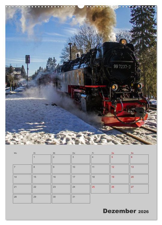Produktbild: Brockenbahn - Terminplaner (hochwertiger Premium Wandkalender 2026 DIN A2 hoch), Kunstdruck in Hochglanz