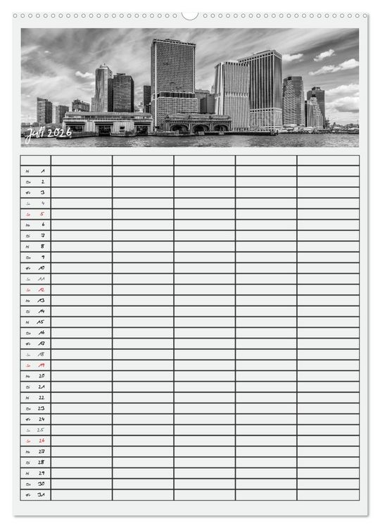 Produktbild: NEW YORK CITY Teamplaner (hochwertiger Premium Wandkalender 2026 DIN A2 hoch), Kunstdruck in Hochglanz
