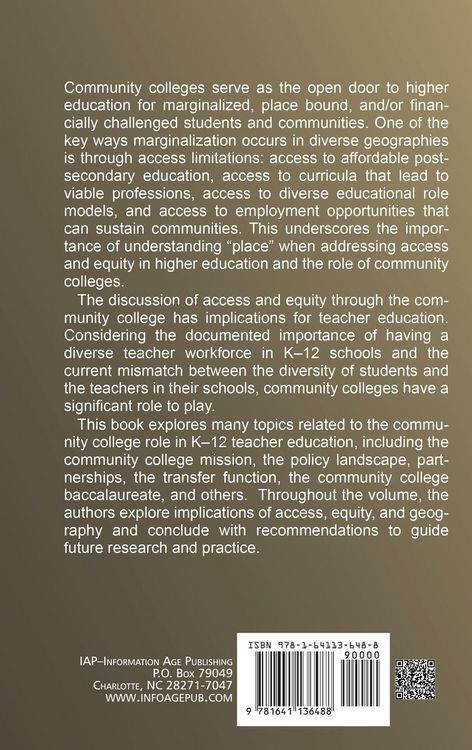 Produktbild: Community College Teacher Preparation for Diverse Geographies