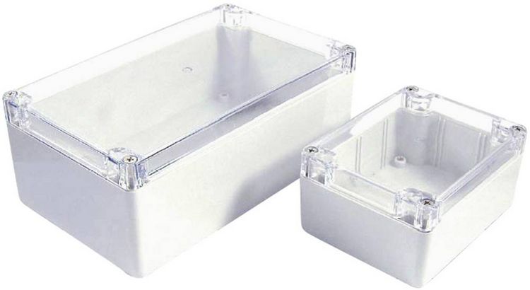 Produktbild: Camdenboss 7200-238C Installations-Geh&auml;use 265 x 185 x 95 Polycarbonat Lichtgrau (RAL 7035), Klar 1 St.