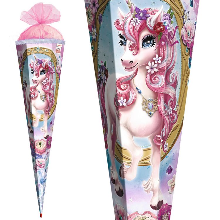 Produktbild: Motivschult&uuml;te, Einhorn Beauty, 85cm, Glitter & Glitzerborte