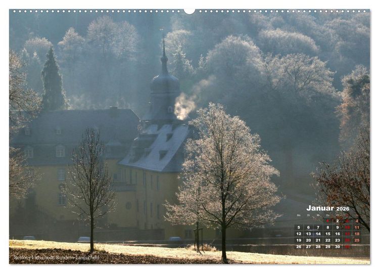 Produktbild: Burgen, Schl&ouml;sser, Herrenh&auml;uer im Sauerland (Wandkalender 2026 DIN A2 quer), CALVENDO Monatskalender