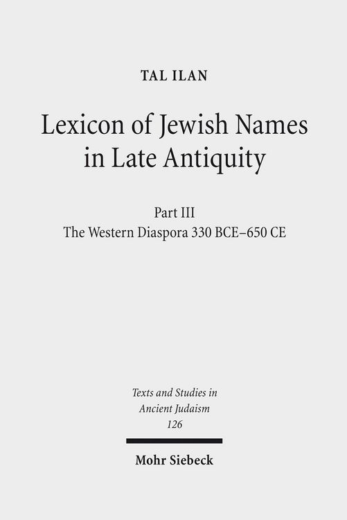 Produktbild: Lexicon of Jewish Names in Late Antiquity
