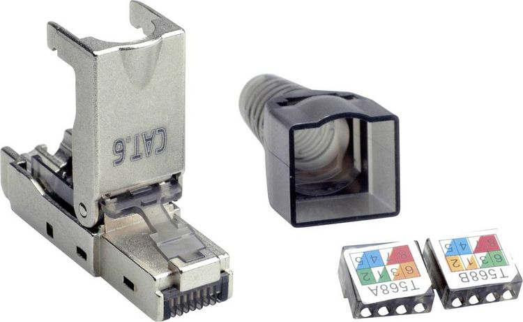 Produktbild: Value 26.99.0371 VALUE feldkonfektionierbarer RJ-45 Stecker Kat.6 (Class E), STP 26.99.0371 Silber 1 St.