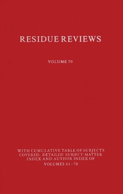 Produktbild: Residues of Pesticides and Other Contaminants in the Total Environment