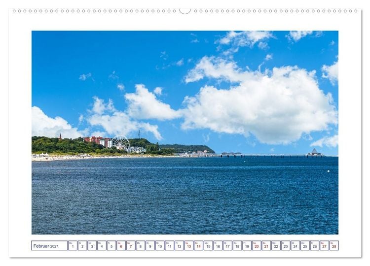 Produktbild: Die Ostsee von Ahlbeck nach Heringsdorf (hochwertiger Premium Wandkalender 2027 DIN A2 quer), Kunstdruck in Hochglanz