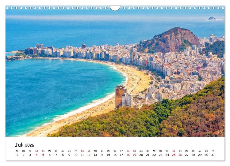 Produktbild: Rio de Janeiro - K&uuml;stenmetropole (Wandkalender 2026 DIN A3 quer), CALVENDO Monatskalender