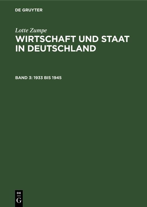 Produktbild: 1933 bis 1945