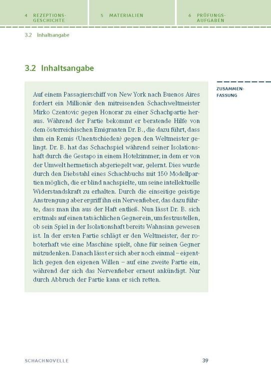 Produktbild: Schachnovelle von Stefan Zweig