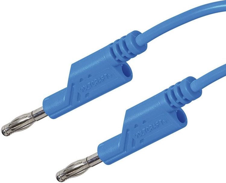 Produktbild: VOLTCRAFT MS5/BL Messleitung Lamellenstecker 4mm Lamellenstecker 4mm 5.00m Blau 1St.