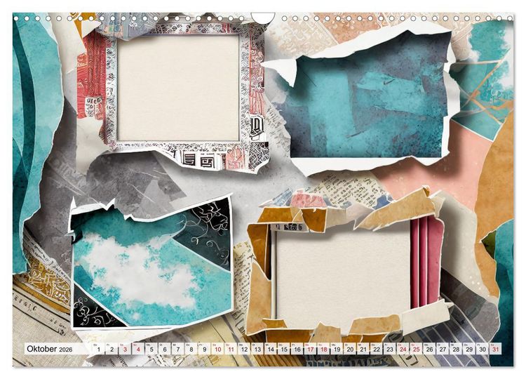 Produktbild: Buntes Papier Design (Wandkalender 2026 DIN A3 quer), CALVENDO Monatskalender