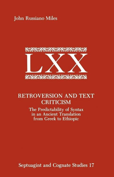 Produktbild: Retroversion and Text Criticism