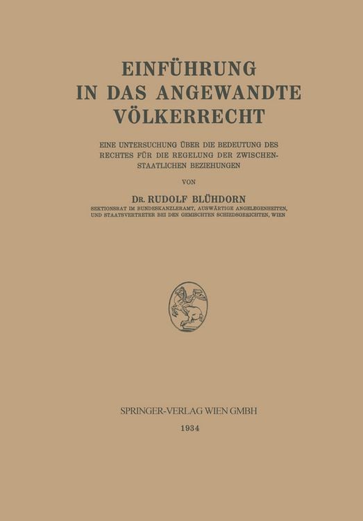 Produktbild: Einf&uuml;hrung in das Angewandte V&ouml;lkerrecht
