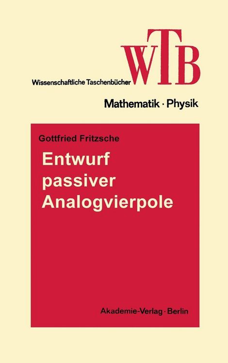 Produktbild: Entwurf passiver Analogvierpole