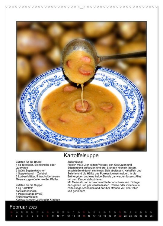 Produktbild: Omas Familienkochkalender (Wandkalender 2026 DIN A2 hoch), CALVENDO Monatskalender