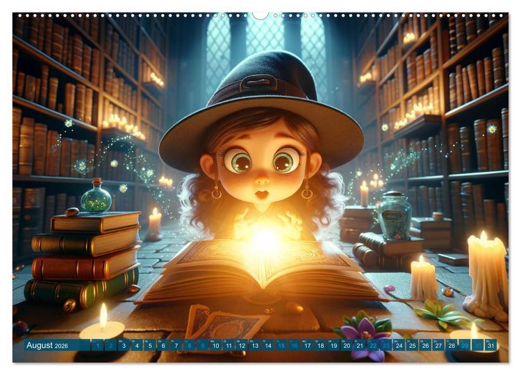 Produktbild: Hexenwelten: Ein Jahr voller Magie und Mysterien (hochwertiger Premium Wandkalender 2026 DIN A2 quer), Kunstdruck in Hochglanz