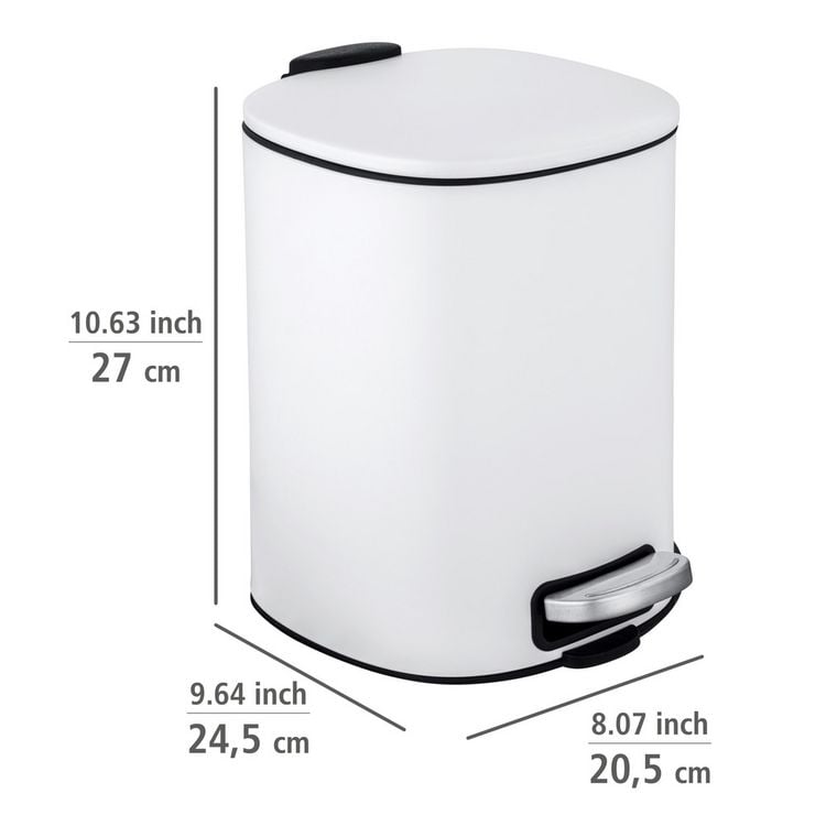 Produktbild: Treteimer Mod. Alassio, Wei&szlig; 5 L, mit Easy-Close Absenkautomatik