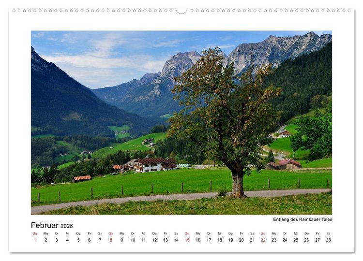 Produktbild: Willkommen im Bergsteigerdorf Ramsau (hochwertiger Premium Wandkalender 2026 DIN A2 quer), Kunstdruck in Hochglanz
